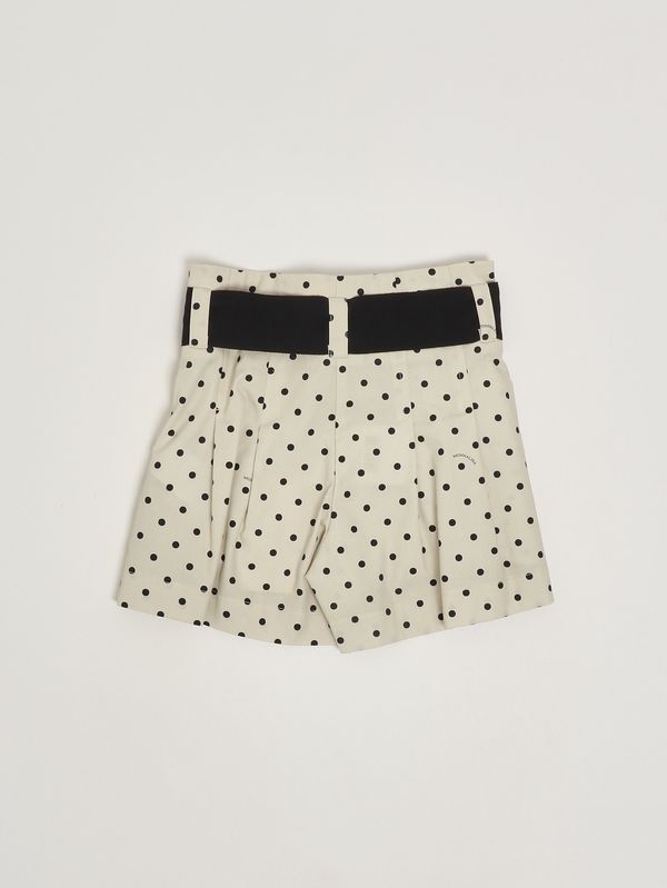 2. Mädchen-Shorts aus Baumwolle Beige-Schwarz Monnalisa 11g4137600