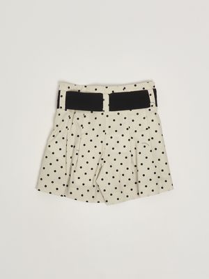 2. Mädchen-Shorts aus Baumwolle Beige-Schwarz