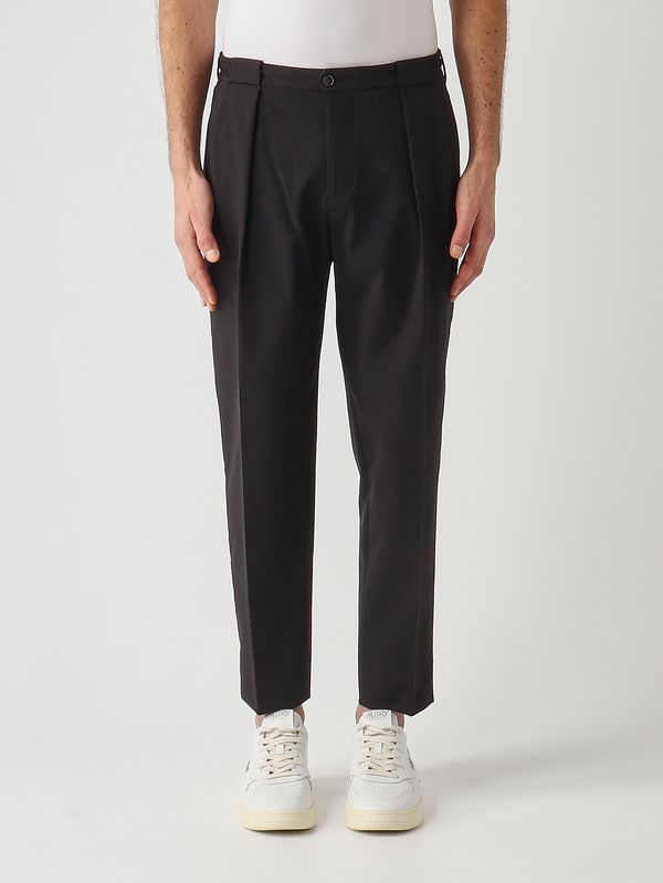 Pantalon homme Portobello Easy Fit en tissu technique extensible Noir Briglia