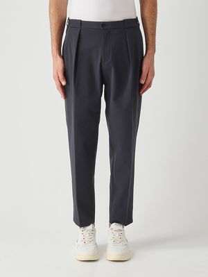1. Pantalone uomo Portobello Easy Fit in tessuto tecnico stretch Navy