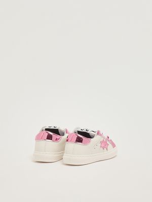 3. Sneakers neonato in pelle Bianco-Rosa