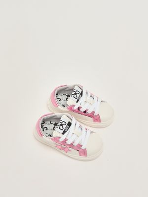 2. Sneakers neonato in pelle Bianco-Rosa