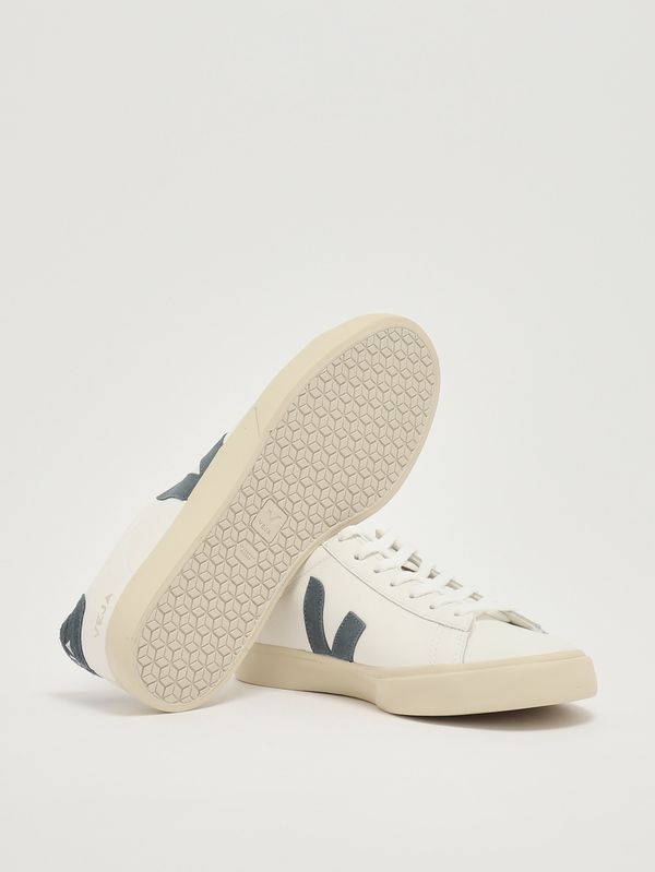 4. Herren-Sneaker Campo aus Leder O.T. Weiß V Denim Veja cp0503121