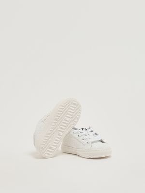 4. Girls' leather sneakers White