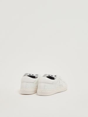3. Girls' leather sneakers White