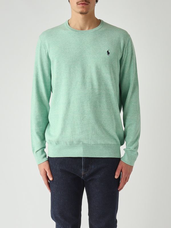 Herren-Slim-Fit-Pullover aus reiner Baumwolle, 100% Better Cotton Helle Minze Polo Ralph Lauren
