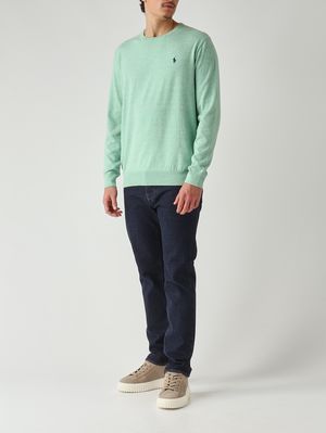 2. Herren-Slim-Fit-Pullover aus reiner Baumwolle, 100% Better Cotton Helle Minze