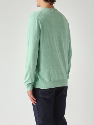 4. Herren-Slim-Fit-Pullover aus reiner Baumwolle, 100% Better Cotton Helle Minze