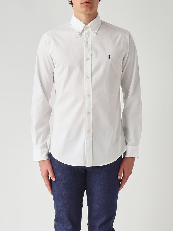 1. Herrenhemd Custom Fit aus Baumwolle Weiß Polo Ralph Lauren 710b20512