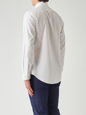 3. Herrenhemd Custom Fit aus Baumwolle Weiß