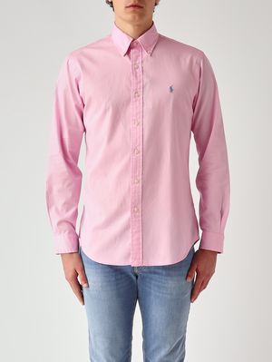 1. Herrenhemd Custom Fit aus Baumwolle Rosa