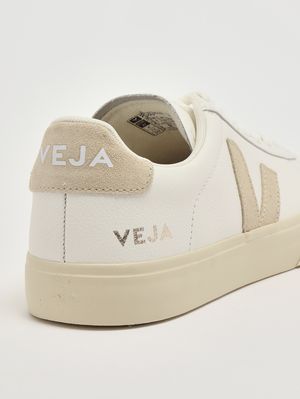 5. Damen-Sneaker Campo aus ChromeFree-Leder Weiß-Mandel