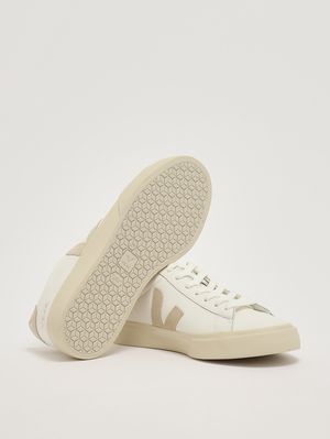 4. Damen-Sneaker Campo aus ChromeFree-Leder Weiß-Mandel