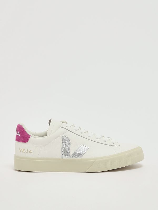 1. Sneakers donna Campo in pelle Bianco-Argento Veja cp0520788