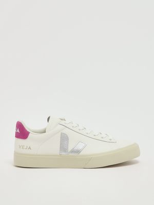 1. Sneakers donna Campo in pelle Bianco-Argento