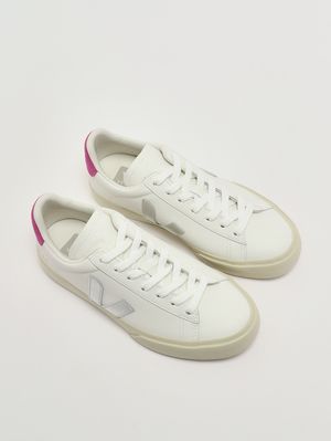 2. Sneakers donna Campo in pelle Bianco-Argento