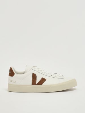 1. Sneakers donna Campo in pelle White-Cognac