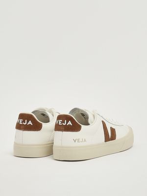 3. Sneakers donna Campo in pelle White-Cognac