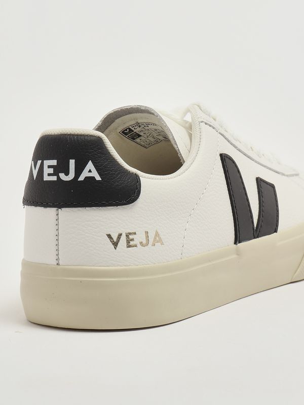 5. Damen-Sneaker Campo aus Leder Schwarz-Weiß Veja cp0501537