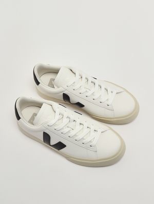 2. Damen-Sneaker Campo aus Leder Schwarz-Weiß