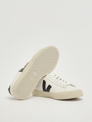4. Damen-Sneaker Campo aus Leder Schwarz-Weiß