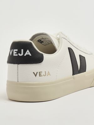 5. Damen-Sneaker Campo aus Leder Schwarz-Weiß