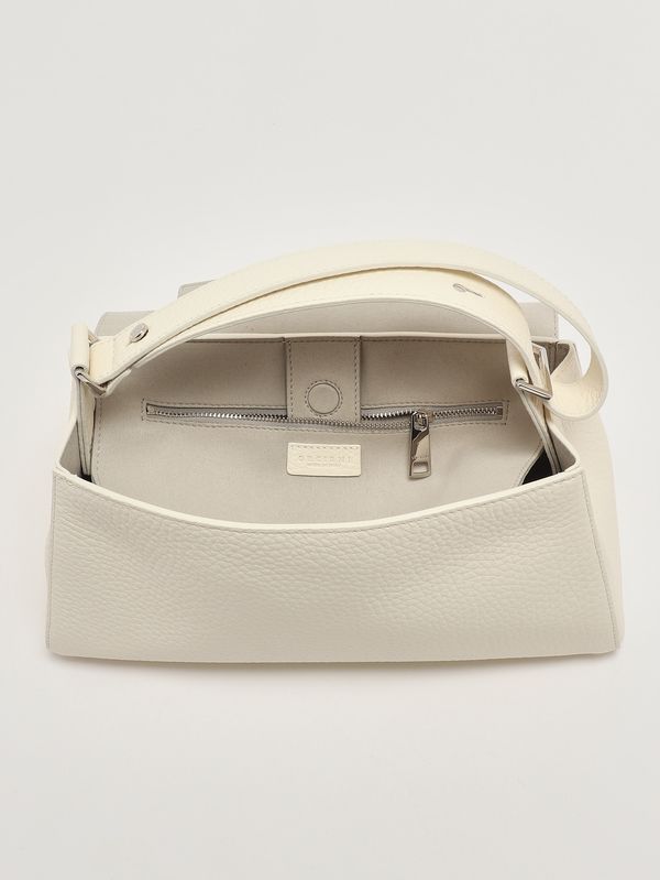5. Borsa donna Sveva Longuette Soft in pelle martellata Bianco Orciani b02159sof