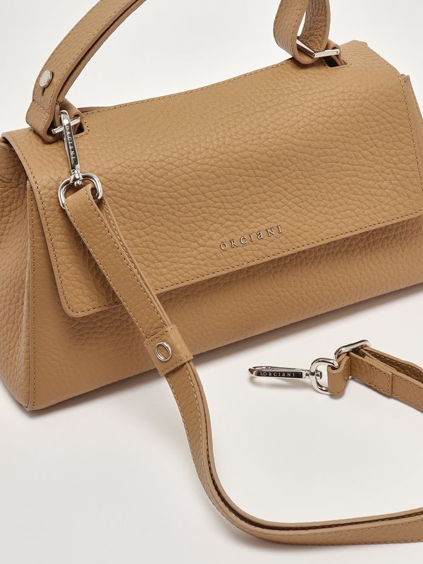 6. Borsa donna Sveva Longuette Soft in pelle martellata Biscotto Orciani b02159sof