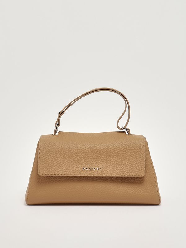 Women's Sveva Longuette Soft handbag in pebbled leather Cookie Orciani