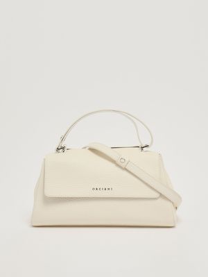 4. Borsa donna Sveva Longuette Soft in pelle martellata Bianco