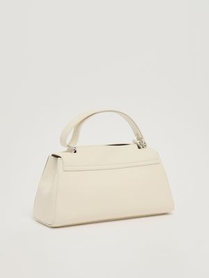 3. Borsa donna Sveva Longuette Soft in pelle martellata Bianco