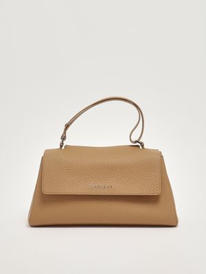 1. Borsa donna Sveva Longuette Soft in pelle martellata Biscotto