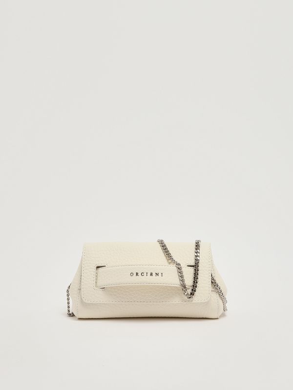 4. Bolso de mujer Gossip Soft de piel martillada Blanco Orciani b02169sof