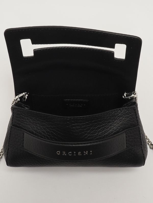 5. Bolso de mujer Gossip Soft de piel martillada Negro Orciani b02169sof