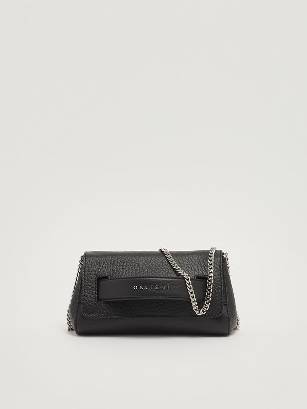 4. Bolso de mujer Gossip Soft de piel martillada Negro Orciani b02169sof