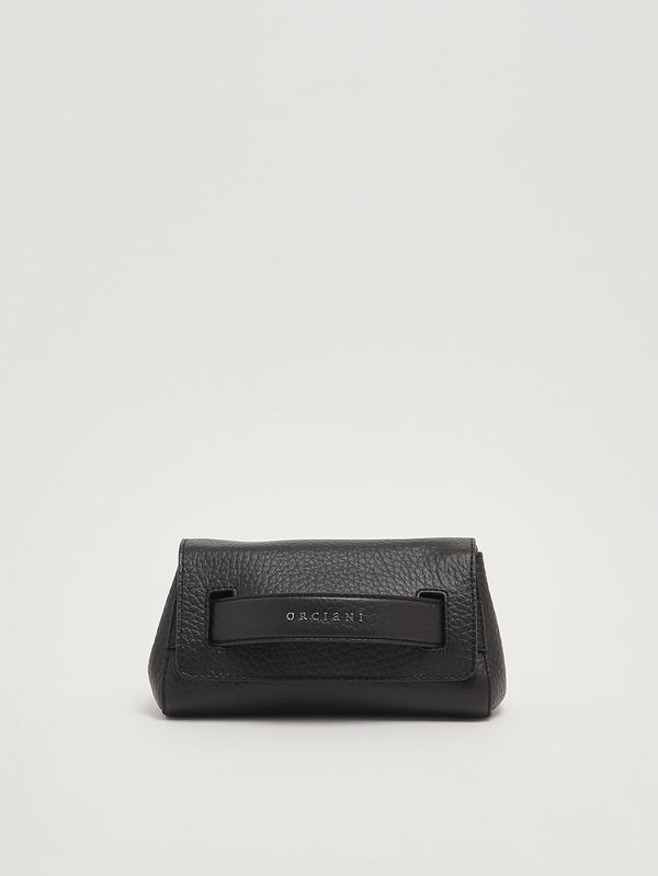 Pochette Gossip Soft en cuir grainé pour femme Noir Orciani