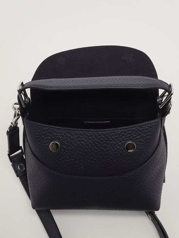 5. Bolso de mujer Nana Small Soft de piel granulada Azul marino Orciani b02175sof