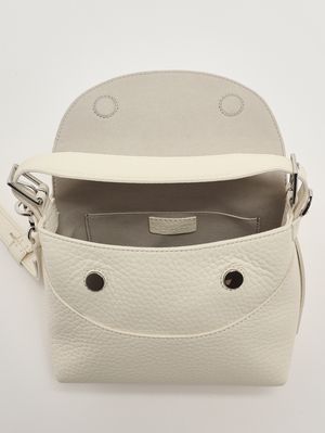 5. Bolso de mujer Nana Small Soft de piel granulada Blanco