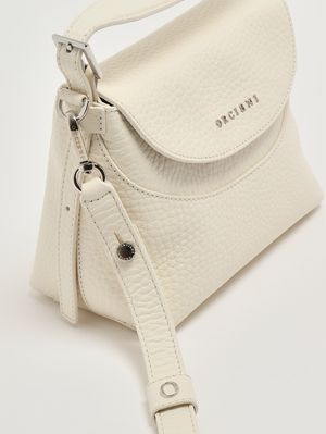 6. Bolso de mujer Nana Small Soft de piel granulada Blanco
