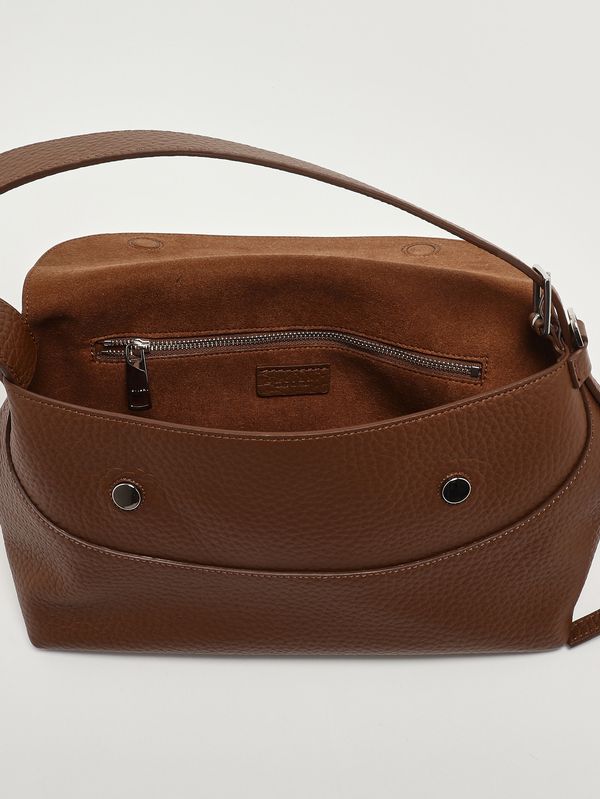 5. Sac femme Nana Soft Midi en cuir grainé Cacao Orciani b02176sof