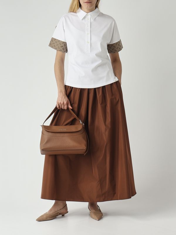 2. Sac femme Nana Soft Midi en cuir grainé Cacao Orciani b02176sof
