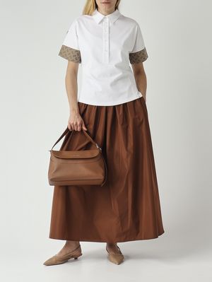 2. Sac femme Nana Soft Midi en cuir grainé Cacao