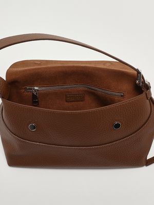5. Sac femme Nana Soft Midi en cuir grainé Cacao