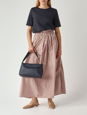 2. Damentasche Nana Soft Midi aus genarbtem Leder Marineblau