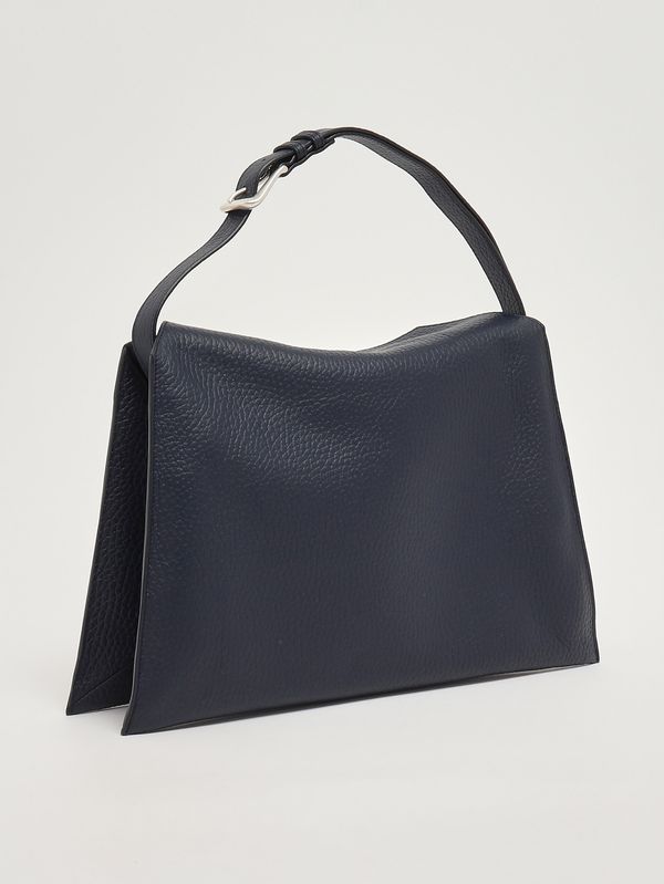 3. Women's Trinity Midi Soft leather bag Navy Orciani b02231sof