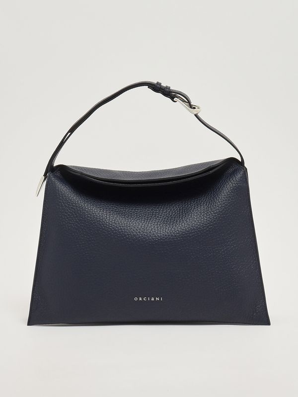 Women's Trinity Midi Soft leather bag Navy Orciani