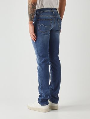 4. Herrenjeans Nick V1 Slim Fit aus Stretch-Baumwolle 8 OZ Mittleres Denim