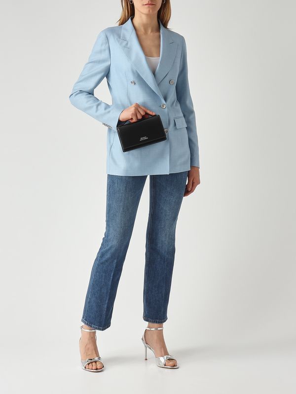 2. Damenblazer Paris aus Schurwolle, Seide und Leinen Heller Denim Tagliatore jparigi10b/sv440062