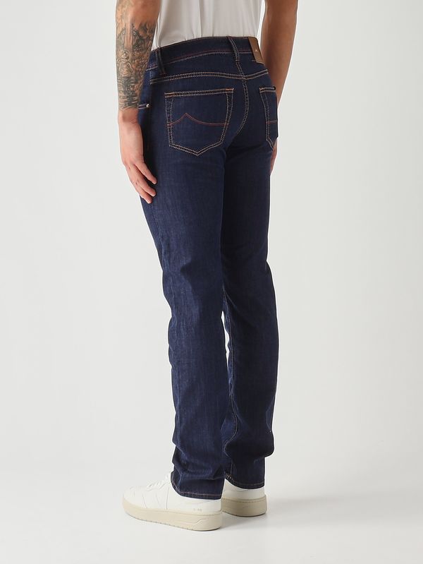 4. Jean Nick R2 en coton extensible 8 OZ pour homme Denim foncé Jacob Cohen jumqe006034s3735r2