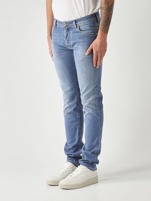 3. Herren-Jeans Nick V2 aus Stretch-Baumwollmischung 8 OZ Helles Denim